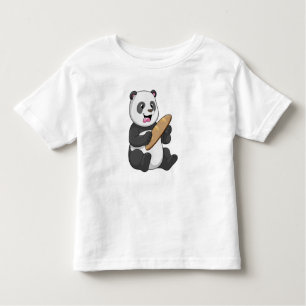 Camiseta Infantil Panda como padeiro com pão