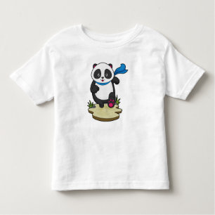 Camiseta Infantil Panda como Runner com Scarf