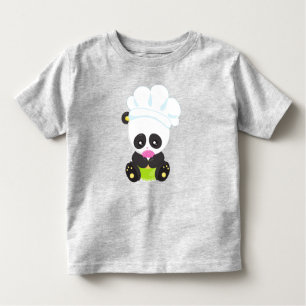 Camiseta Infantil Panda cozinhar, Panda Bajuladora, Panda com Rosqui