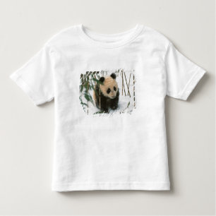 Camiseta Infantil Panda cub na neve, Wolong, Sichuan, China