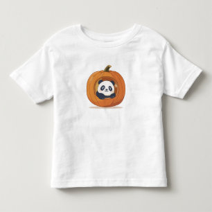 Camiseta Infantil Panda de Halloween de Abóbora Fofa