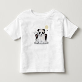 Camiseta Infantil Panda Fantasma Fofo Sob a Lua