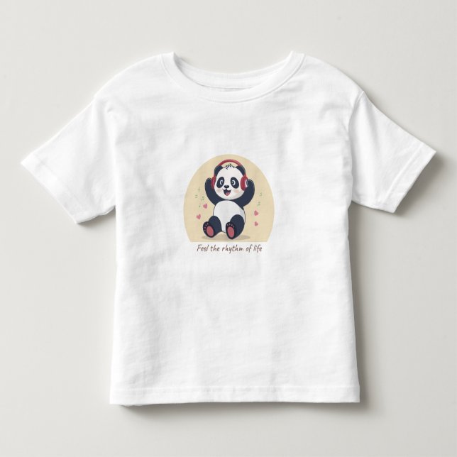 Camiseta Infantil Panda Música Fofa (Frente)