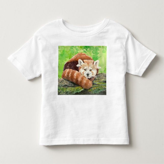 Camiseta Infantil Panda vermelha (Frente)