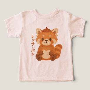 Camiseta Infantil Panda Vermelho