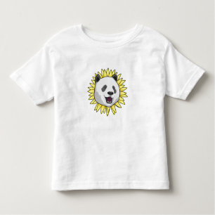Camiseta Infantil Panda with Sunflower