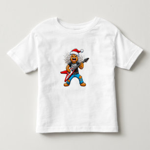 Camiseta Infantil Pão de Mel Rock Guitar Natal 2026 Feriado