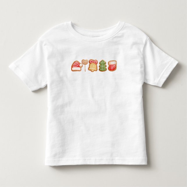 Camiseta Infantil Pão-pão Festivo Legal Trendência Natal (Frente)