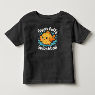 Camiseta Infantil Papá Puffy Splashball - Peixe-Água Engraçado