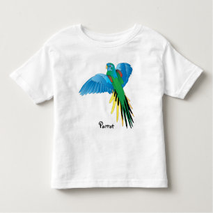 Camiseta Infantil Papagaio colorido