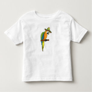 Camiseta Infantil Papagaio com chapéu de palha