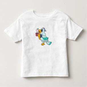 Camiseta Infantil Papagaio com Taça de Café