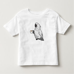 Camiseta Infantil Papagaio com Taça de Café
