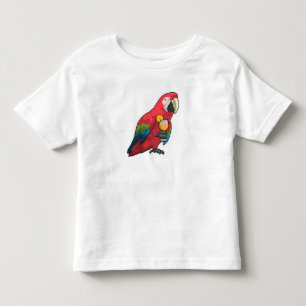 Camiseta Infantil Papagaio com Vidro de Sumo de Laranja