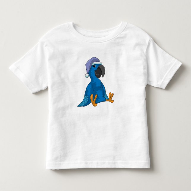Camiseta Infantil Papagaio dormindo com Nightcap (Frente)