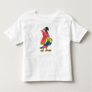 Camiseta Infantil Papagaio e coco com palha de Bebendo