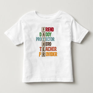 Camiseta Infantil Papai Amigo Protetor Herói Professor Provedor