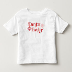 Camiseta Infantil Papai noel Bebê - Design de Tipografia Feriada Div