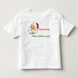 Camiseta Infantil Papai noel engraçado do Natal da camisola da
