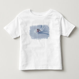 Camiseta Infantil Papai Noel Esquiando na Estação de Esqui Snowbird,