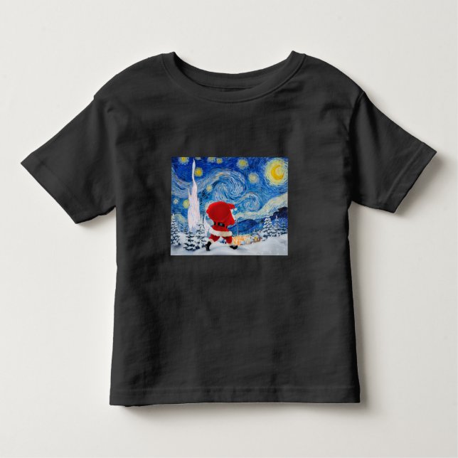 Camiseta Infantil Papai Noel está vindo, Natal (Frente)