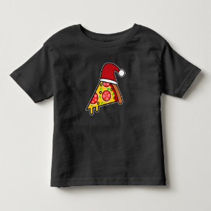 CAMISETA INFANTIL PAPAI NOEL FATIA DE PIZZA ENGRAÇADO