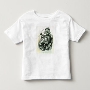 Camiseta Infantil Papai Noel idoso alegre