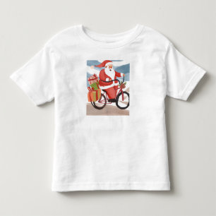 Camiseta Infantil Papai Noel motociclista