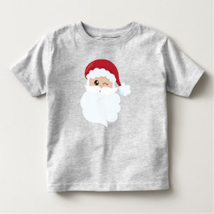 Camiseta Infantil Papai Noel, Papais noeis Winking, Papai Noel, Nata