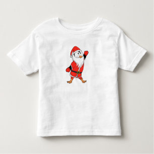 Camiseta Infantil Papai Noel Pinguim Pronta para o Natal