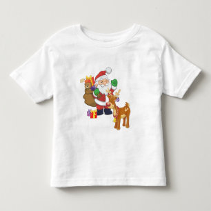 Camiseta Infantil Papai noel & rena