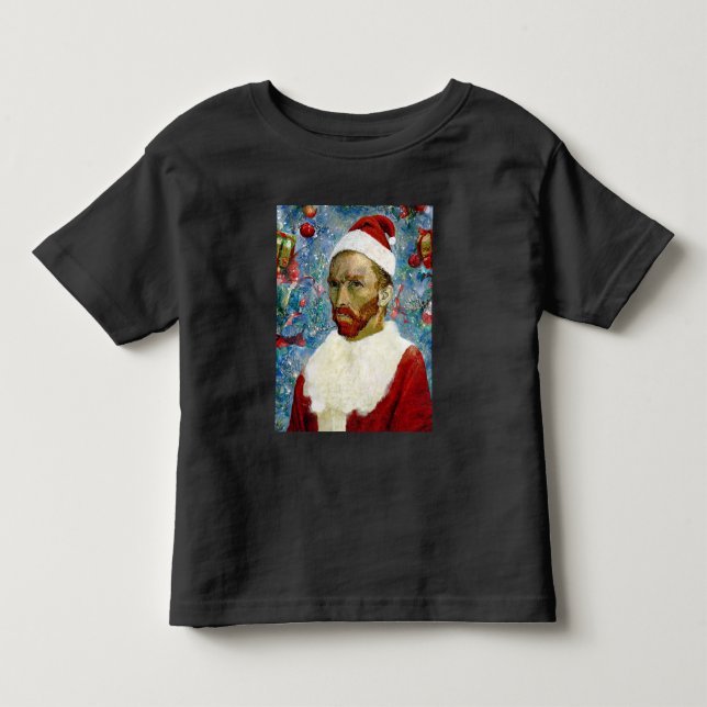 Camiseta Infantil Papai Noel, Van Gogh (Frente)