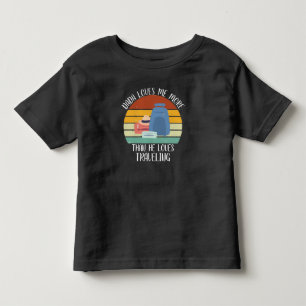 Camiseta Infantil Papai Querido Me Ama Mais Do Que Ama Viajar