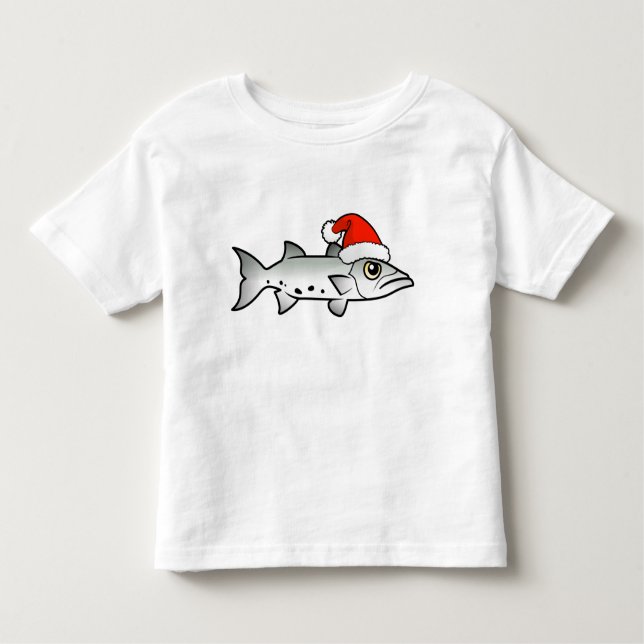 Camiseta Infantil Papais noeis de Natal Barracuda (Frente)