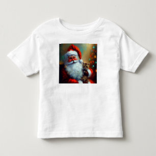 Camiseta Infantil Papais noeis de Natal e um Gato 4