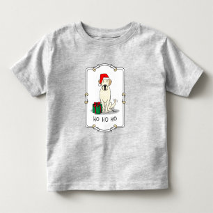 Camiseta Infantil Papais noeis de Natal - Labrador Amarelo - Custa p