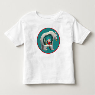 Camiseta Infantil Papais noeis de Urso Festivo Cookies de Árvores de