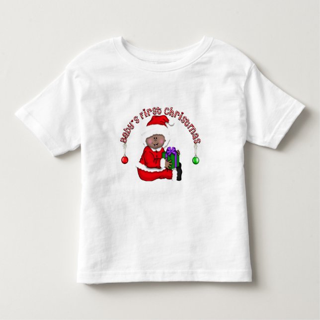 Camiseta Infantil Papais noeis Elf Baby T-shirts e presentes (Frente)