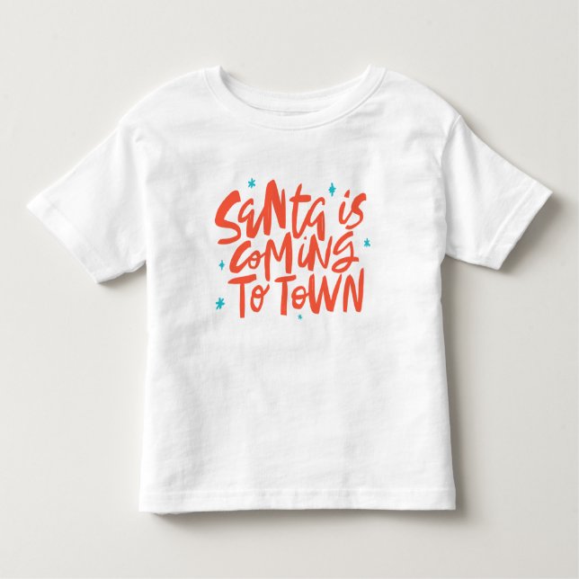 Camiseta Infantil Papais noeis estão chegando ao Design de feriado m (Frente)