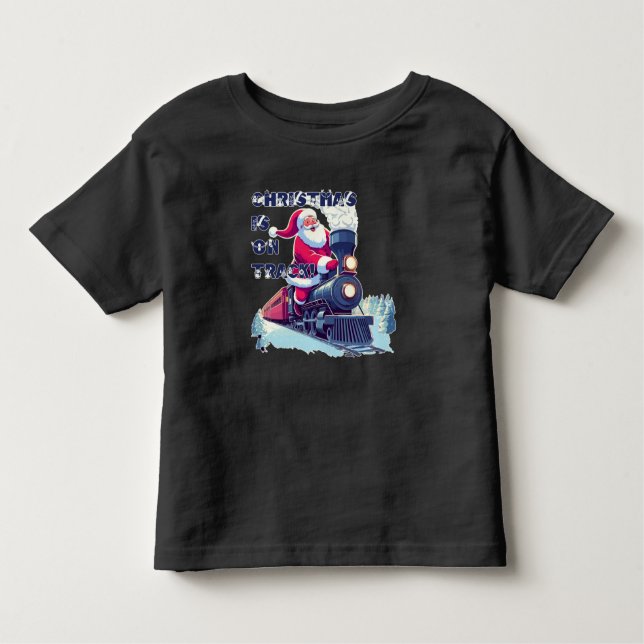 Camiseta Infantil Papais noeis num comboio (Frente)
