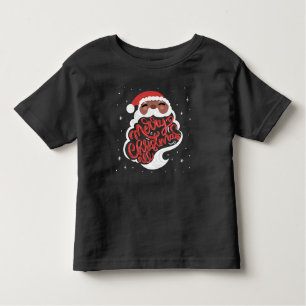 Camiseta Infantil Papais noeis Pretos   Feliz Natal Todos