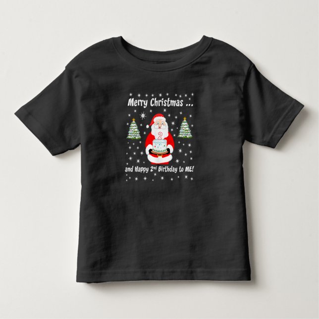 Camiseta Infantil Papais noeis Segurando Bolo de Aniversário Feliz s (Frente)