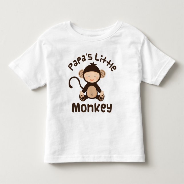 Camiseta Infantil Papas Pequeno Macaco (Frente)