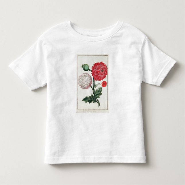 Camiseta Infantil Papaver - somniferum e rheas do Papaver gravados (Frente)