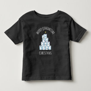 Camiseta Infantil Papel higiênico da árvore de Natal da quarentena d