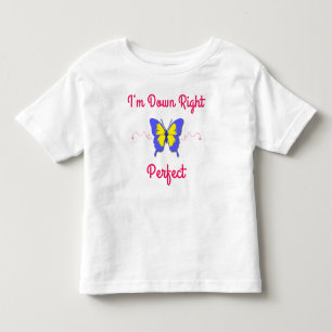 Camiseta Infantil Para baixo direito aperfeiçoe, borboleta de