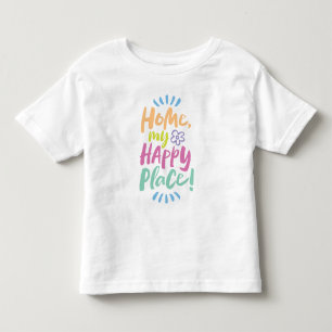 Camiseta Infantil PARA CASA, meu Lugar Feliz! Proteção no Local -