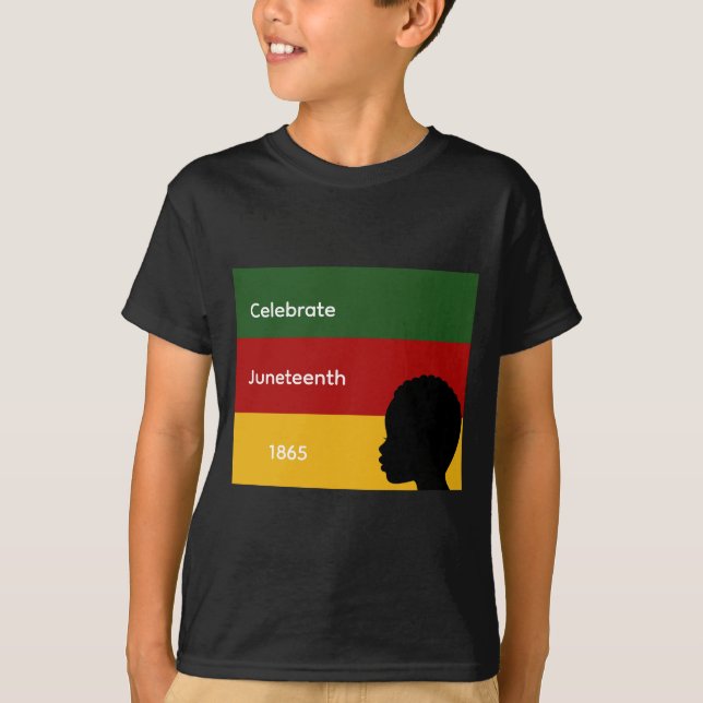 Camiseta infantil para celebrar o Juneteenth 1865 (Frente)