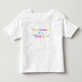 Camiseta Infantil Para crianças - eu tenho mais x!