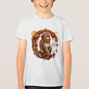 Camiseta infantil para o Ano do Macaco